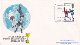 England UK 1966 Cover: Football Fussball Soccer; FIFA World Cup 1966 Jules Rimet Cup; Uruguay  - France, London - 1966 – Angleterre