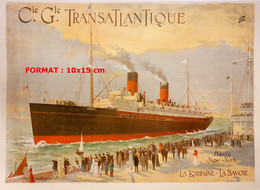 Reproduction Photographie Affiche Compagnie Générale Transatlantique Havre New-York Paquebots La Lorraine La Savoie - Repro's