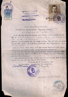 Grecia - Ancien Document Avec Timbres Fiscaux - Brieven En Documenten