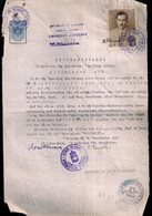 Grecia - Ancien Document Avec Timbres Fiscaux - Covers & Documents