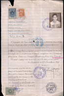 Grecia - Ancien Document Avec Timbres Fiscaux - Brieven En Documenten