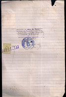 Grecia - Ancien Document Avec Timbres Fiscaux - Cartas & Documentos