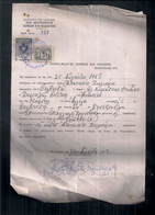 Grecia - Ancien Document Avec Timbres Fiscaux - Briefe U. Dokumente