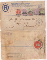 COVER. BRITISH BECHUANALAND. IY 4 93. MAFEKING TO JOHANNESBURG REGISTERED 10 JUL 93 - 1885-1895 Colonia Britannica