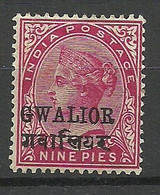 INDIA GWALIOR State 1891 Michel 19 I * - Gwalior