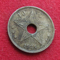 Congo Belgian 10 Centimes 1924 Belgish  #2 Wºº - 1910-1934: Albert I