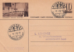 Suisse - Entiers Postaux - Carte Illustrée Leukerbad  -  De Leukerbad Vers Belgique - 09/01/1950 - Illust. Et Oblit Idem - Postwaardestukken