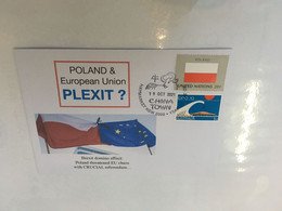 (6 A 2) PREXIT ? Special Commemorative Cover - 19 Oct 2021 In Sydney (Australia) Poland - EU Separation ? Poland Flag - Cartas & Documentos