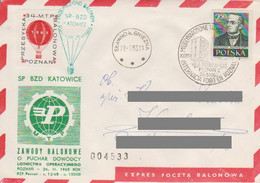 Poland Post - Balloon PBA.1965.poz.kat.10: Competition For The Poznan Fair KATOWICE - Ballonnen