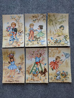 Lot De 6 CPA Glacée Bonne Fête Maman Enfant - Muttertag