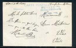 France - Cachet De L'Hôpital Temporaire N°8 Du Havre Sur Carte Postale Pour Vitré En 1915 - Ref O 49 - Oorlog 1914-18