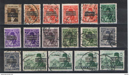 EGYPT:  1937/51  OVERPRINTED  -  LOT  17  USED  STAMPS  -  YV/TELL. 189//339 - Usati