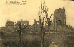 036 033 - CPA - Belgique - Ruines D'Ypres - 1914-18 - Eglise Saint-Martin Et Palais De Justice - Ieper