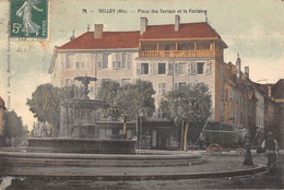 CPA 01 BELLEY PLACE DES TERREAUX ET LA FONTAINE - Belley