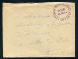 France - Cachet De L'Hôpital Complémentaire N°8 Du Havre Annexe Victoria Sur Enveloppe En Fm En 1915 - Ref O 52 - Oorlog 1914-18