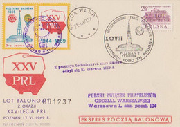 Poland Post - Balloon PBA.1969.poz.kat.A.01: Flight XXX Y. PRL KATOWICE - Ballonpost