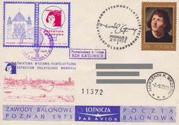 Poland Post - Balloon PBA.1973.poz.kat.C.08: Competitions Poznan 73 KATOWICE - Globos