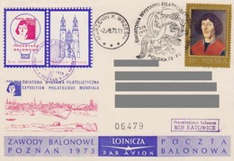 Poland Post - Balloon PBA.1973.poz.kat.D.01: Competitions Poznan 73 KATOWICE - Ballons