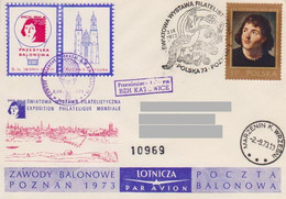 Poland Post - Balloon PBA.1973.poz.kat.D.11: Competitions Poznan 73 KATOWICE - Ballonpost