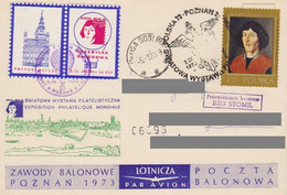 Poland Post - Balloon PBA.1973.poz.sto.A03: Competitions Poznan 73 STOMIL - Ballons