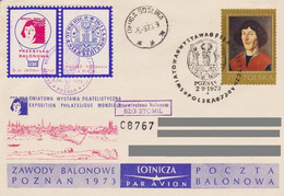 Poland Post - Balloon PBA.1973.poz.sto.B01: Competitions Poznan 73 STOMIL - Ballonpost