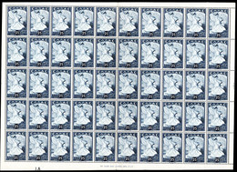 459.GREECE.1937 HISTORICAL.25 DR.GLORY,MNH SHEET OF 50.FOLDED IN THE MIDDLE,WILL BE SHIPPED FOLDED - Full Sheets & Multiples