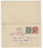 US Postals Stationery Postcard With Reply Posted 1924 To Germany B211015 - 1921-40