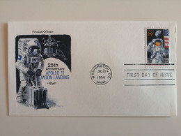 1994..USA.. FDC WITH STAMP AND POSTMARKS. First Moon Landing - 1991-2000