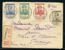 Belgique - Enveloppe De Ste Adresse En Recommandé Pour Fécamp En 1914, Affranchissement Quadricolore - Ref O 64 - Andere Brieven