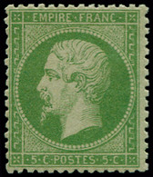 ** FRANCE - Poste - 20, Signé Calves: 5c. Vert - 1862 Napoleone III