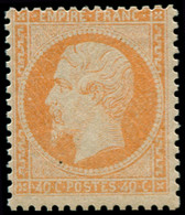 ** FRANCE - Poste - 23, Signé Scheller Et Blanc: 40c. Orange - 1862 Napoléon III.