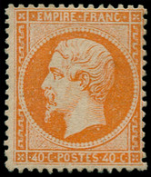 * FRANCE - Poste - 23, Pleine Gomme: 40c. Orange - 1862 Napoleone III