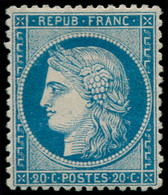 * FRANCE - Poste - 37, Centrage Correct: 20c. Bleu - 1870 Beleg Van Parijs