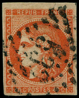O FRANCE - Poste - 48d, Rouge Sang Clair, Signé Calves: 40c. Bordeaux - 1870 Ausgabe Bordeaux