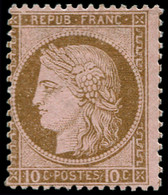 * FRANCE - Poste - 54, 10c. Brun Sur Rose - 1871-1875 Ceres
