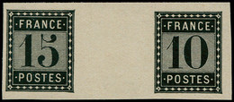 ** FRANCE - Poste - Essai De L'Imprimerie Nationale, Paire Interpanneau: 10c. + 15c (Spink) - 1871-1875 Ceres