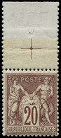 ** FRANCE - Poste - 67, Bdf Avec Croix De Repère, TB: 20c. Brun-lilas - 1876-1878 Sage (Typ I)