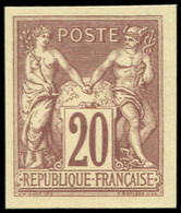 (*) FRANCE - Poste - 67b, Régents Non Dentelé Au Type II: 20c. Brun-lilas - Altri & Non Classificati