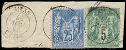 O FRANCE - Poste - 75 + 79, Sur Fragment Cad "Jaffa 23/09/77" - Altri & Non Classificati