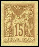 (*) FRANCE - Poste - 77b, Régents Non Dentelé: 15c. Jaune-clair - Andere & Zonder Classificatie