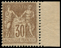* FRANCE - Poste - 80, Superbe, Bdf: 30c. Brun - 1876-1898 Sage (Type II)