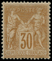 ** FRANCE - Poste - 80, TB: 30c. Brun-jaune - 1876-1898 Sage (Type II)