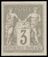 (*) FRANCE - Poste - 87d, Régents Non Dentelé: 3c. Gris - Altri & Non Classificati
