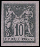 (*) FRANCE - Poste - 89c, Régents Non Dentelé: 10c. Noir S. Lilas - Ohne Zuordnung