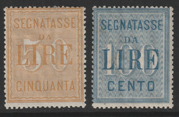 Regno D'Italia 1903 Segnatasse Serie Completa Sass. 31/32 MNH** Cv 550 - Segnatasse