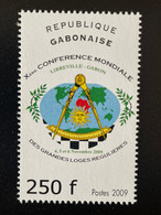 Gabon Gabun 2009 Mi. 1695 Xème Conférence Mondiale Grandes Loges Régulières Franc-maçons Freimaurer Freemasonry RARE ! - Gabun (1960-...)