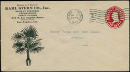 LET Palmiers - Entiers Postaux - USA, Enveloppe 2c. Rouge "Karl Stern". Palmier En Pot (Obl. 11/7/07) - Bäume