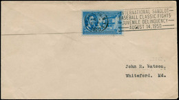 FLA Base-Ball & Cricket - Poste - USA, Enveloppe, Fla. 14/8/50 Brooklyn: "Int. Sandlot Base-ball - Juvenile Delinquency" - Basketball