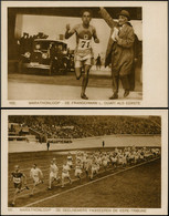 CP Jeux Olympiques - Poste - Pays-Bas, 2 CP (N) Officielles: Marathon, Jeux Olympiques De 1928 - Sonstige & Ohne Zuordnung