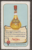 Portugal Vignette Publicitaire LICOR ANCORA Peppermint Liqueur Menthe Ancre Cinderella Publicitary Anchor Liquor - Lokale Uitgaven